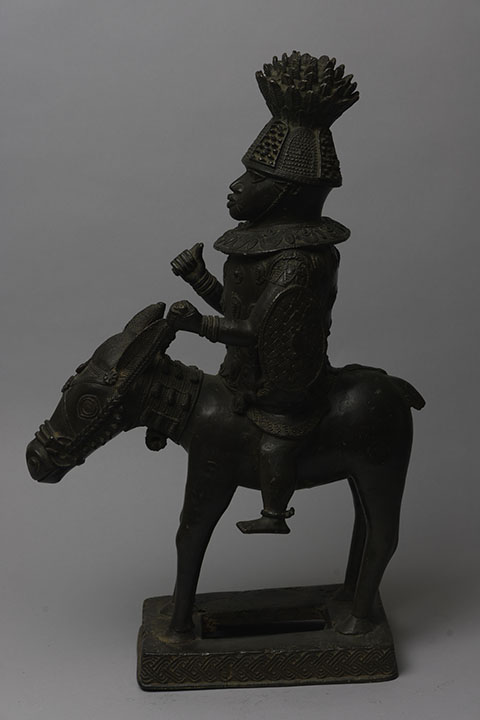 Benin Bronze Equestrian figure